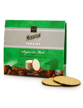 Chocolate Dipped Moravian Cookie-Mint image