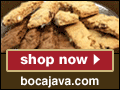 The Coffee Duet comes with 4 bags of coffee and a 10 pack of biscotti + Free Shipping for only $15.95.  Only at BocaJava.com
