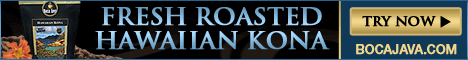 Receive 4 Bags of Fresh Roasted Gourmet Coffee Plus a bag of Hawaiian Kona for only $19.95 + SH!