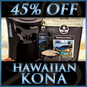 2 Bags of Kona Coffee + a 1-cup Coffee Maker for only $29.95 at Boca Java.