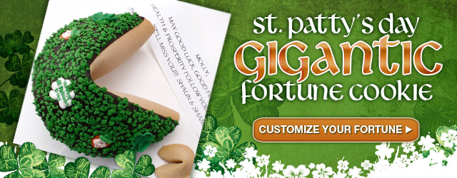 St. Pattys Day Gigantic Fortune Cookie