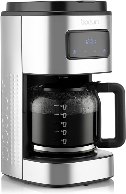 Bodum Bistro Programmable 12 Cup Coffee Maker, Stainless Steel